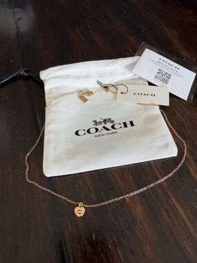 Coach Gold Heart Pendant Necklace